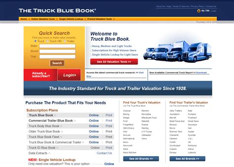 Price Digests offers comprehensive VIN-driven identification, specification and market valuations for 1981 to current model year medium and heavy duty trucks. . Commercial truck values blue book